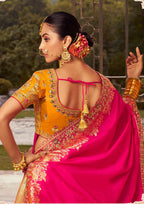 Monjolika Fashion Multi Colour Banarasi Silk Diamond Wedding Trendy Lehenga Choli