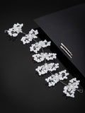 Panash Women Silver-Toned & White Embellished Tiara - Distacart