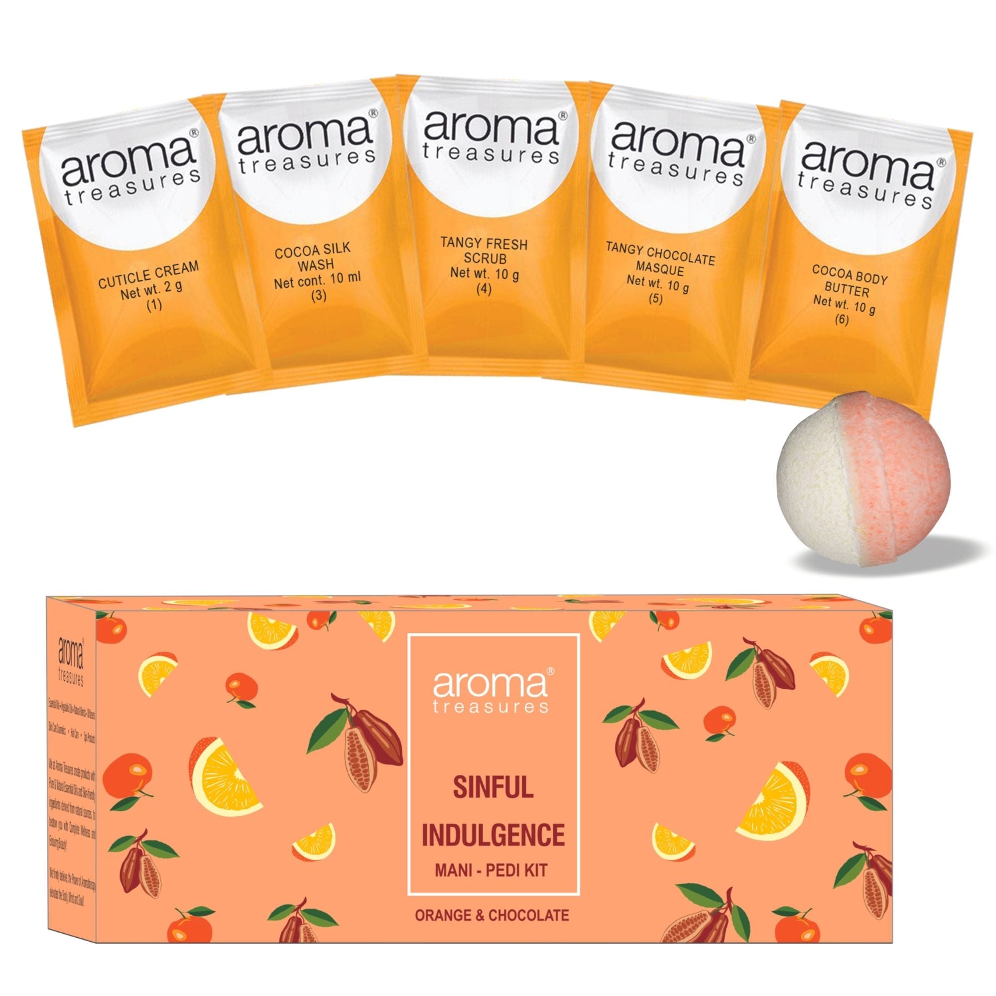 Aroma Treasures Orange & Chocolate Sinful Indulgence Mani-Pedi Kit - Distacart