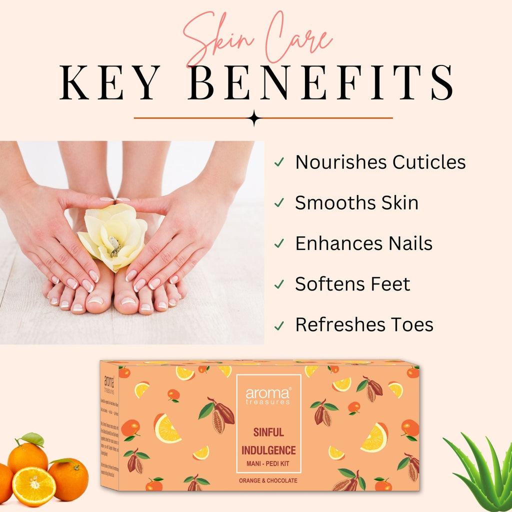 Aroma Treasures Orange & Chocolate Sinful Indulgence Mani-Pedi Kit - Distacart