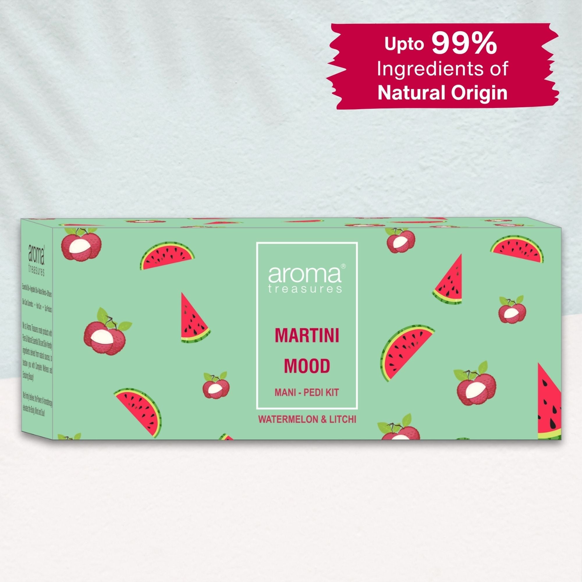 Aroma Treasures Martini Mood Mani-Pedi Kit With Watermelon And Litchi
