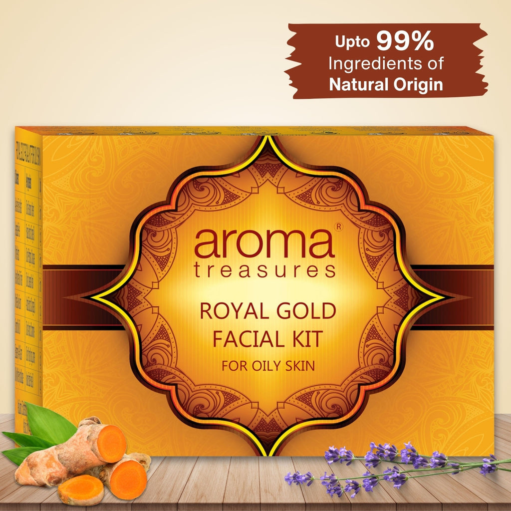 Aroma Treasures Royal Gold Facial Kit For Oily Skin - Single Time