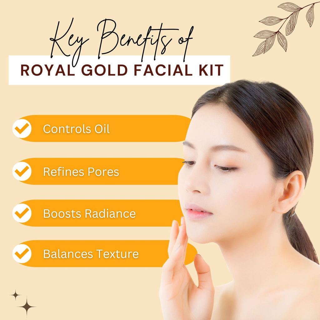 Aroma Treasures Royal Gold Facial Kit For Oily Skin - Single Time