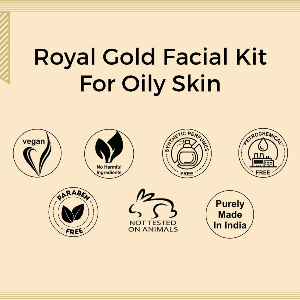 Aroma Treasures Royal Gold Facial Kit For Oily Skin - Single Time
