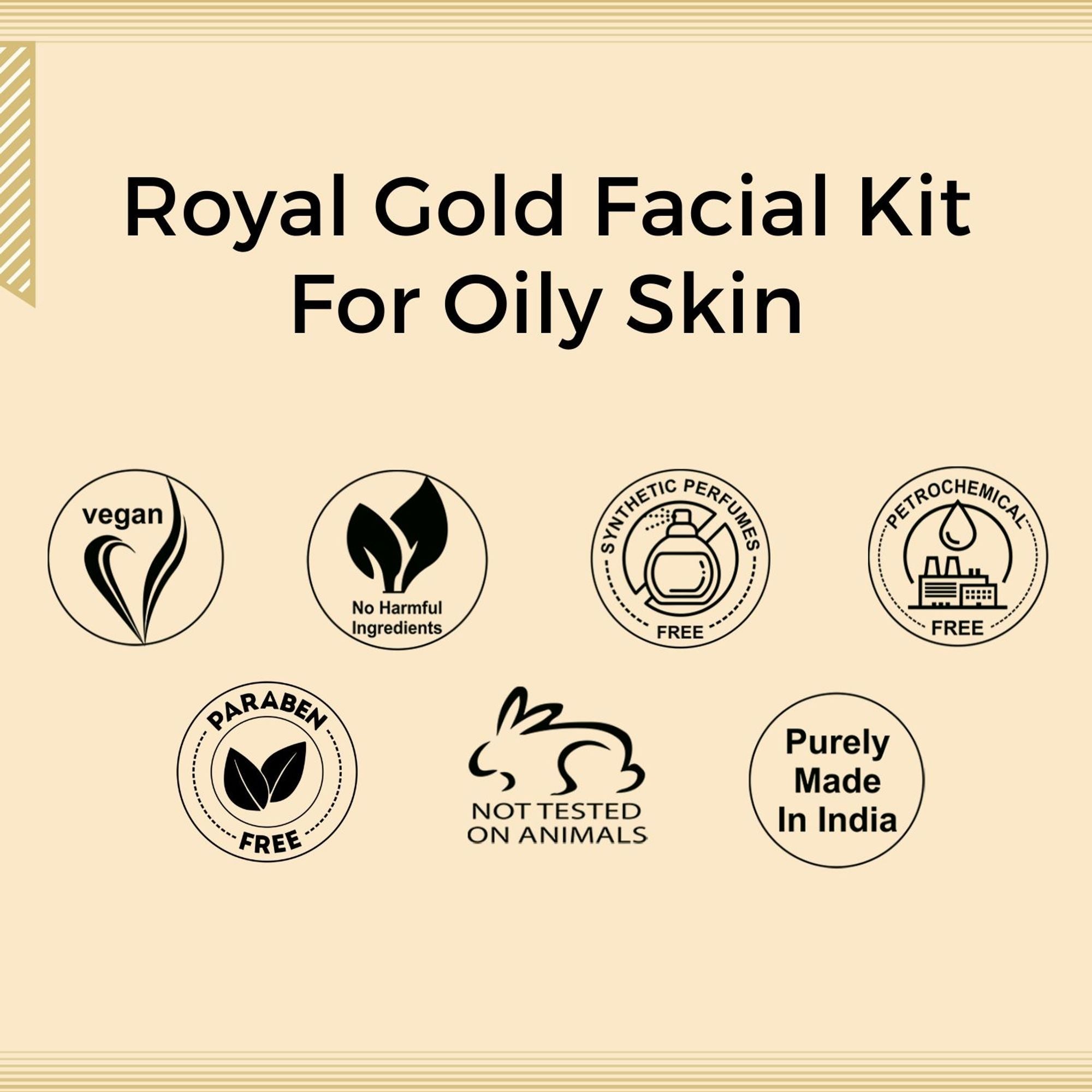 Aroma Treasures Royal Gold Facial Kit For Oily Skin - Single Time