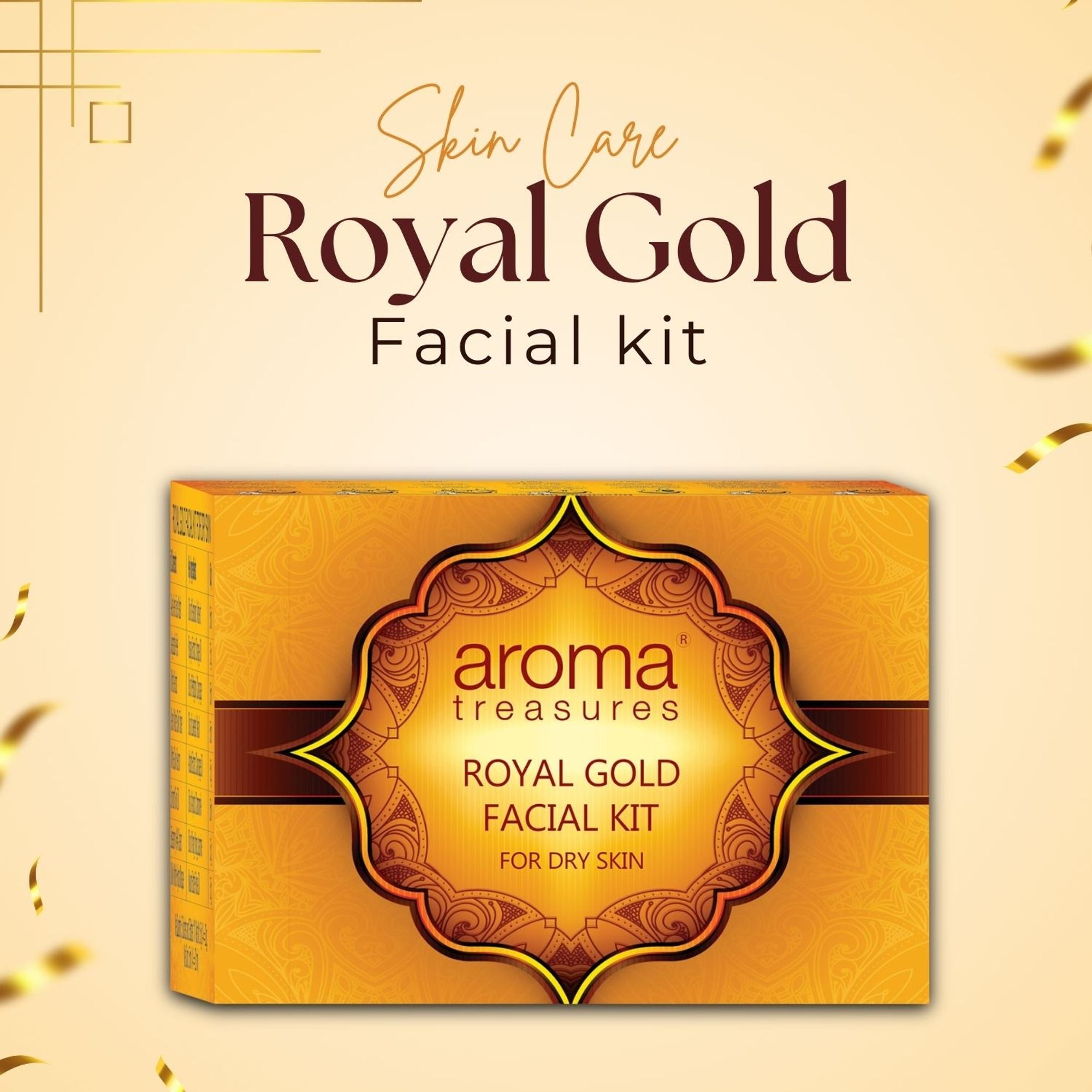 Aroma Treasure Royal Gold Facial Kit For Dry Skin - Single Time - Distacart
