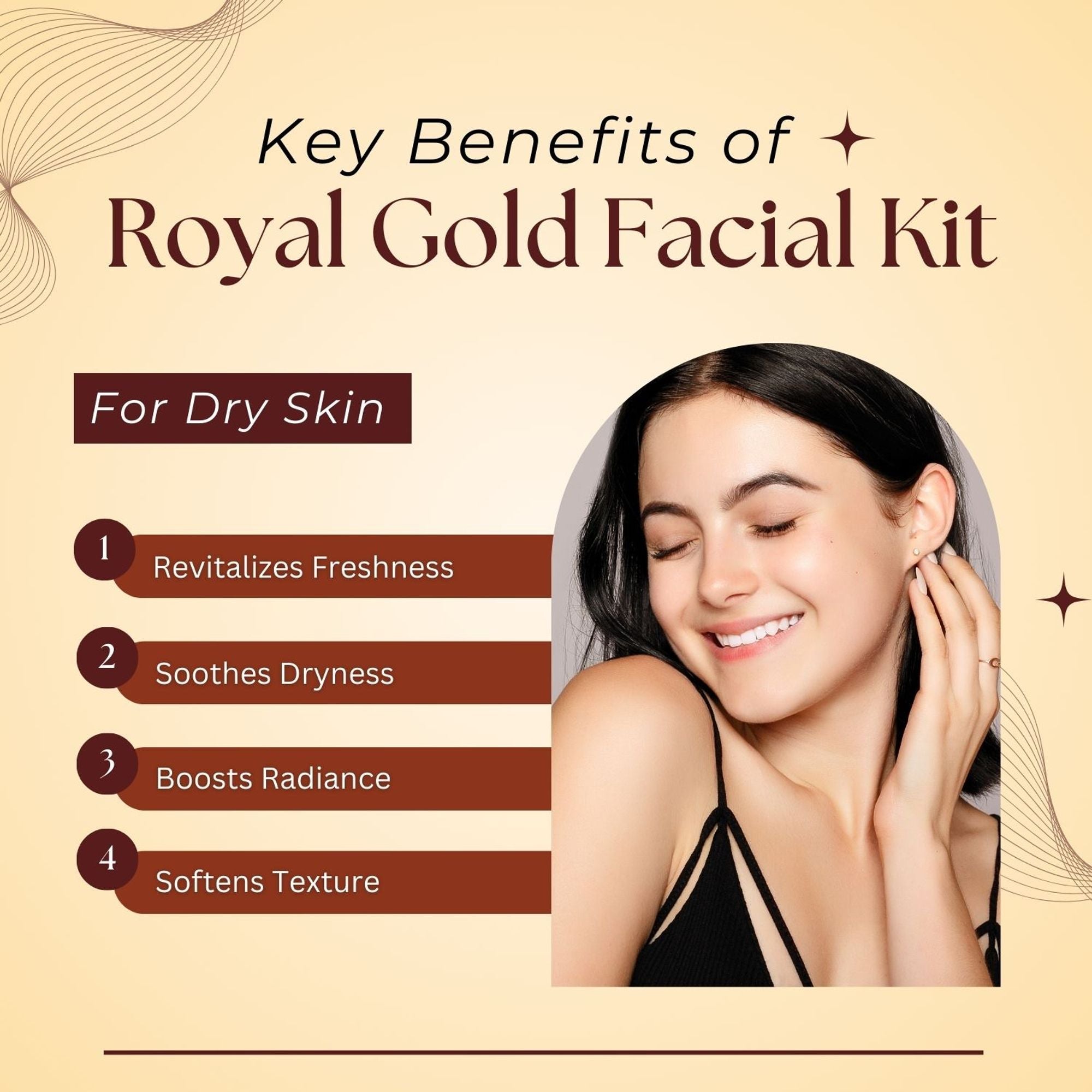 Aroma Treasure Royal Gold Facial Kit For Dry Skin - Single Time - Distacart