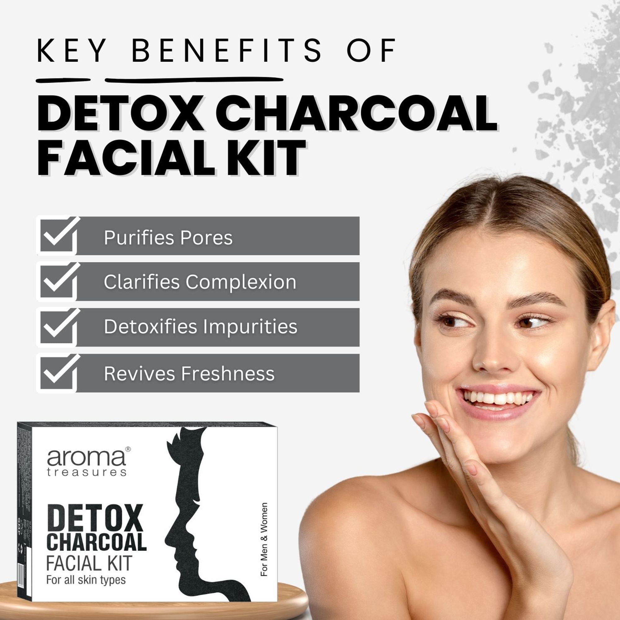 Aroma Treasures Detox Charcoal Facial Kit - Distacart