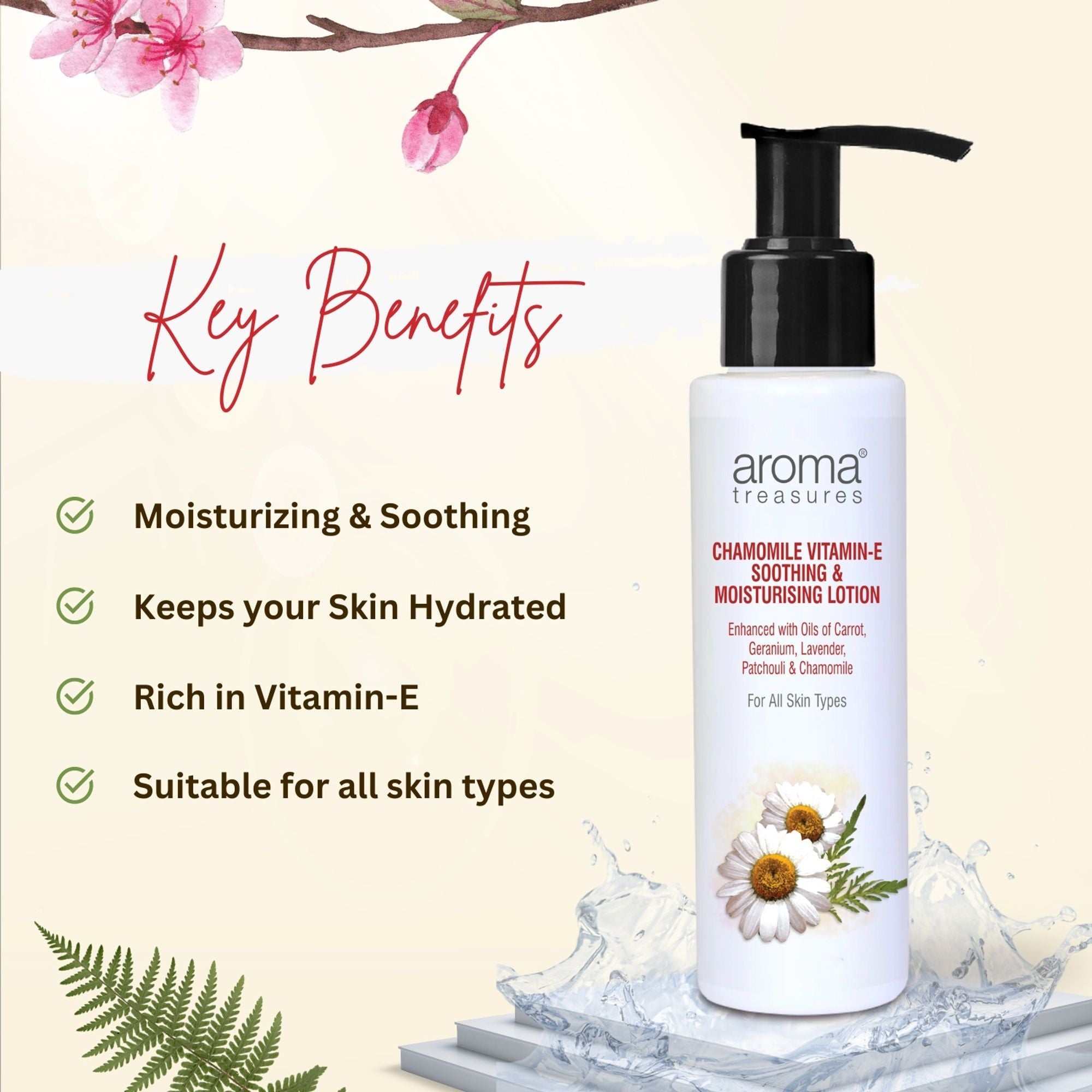 Aroma Treasures Chamomile Vitamin-E- Soothing & Moisturizing Lotion