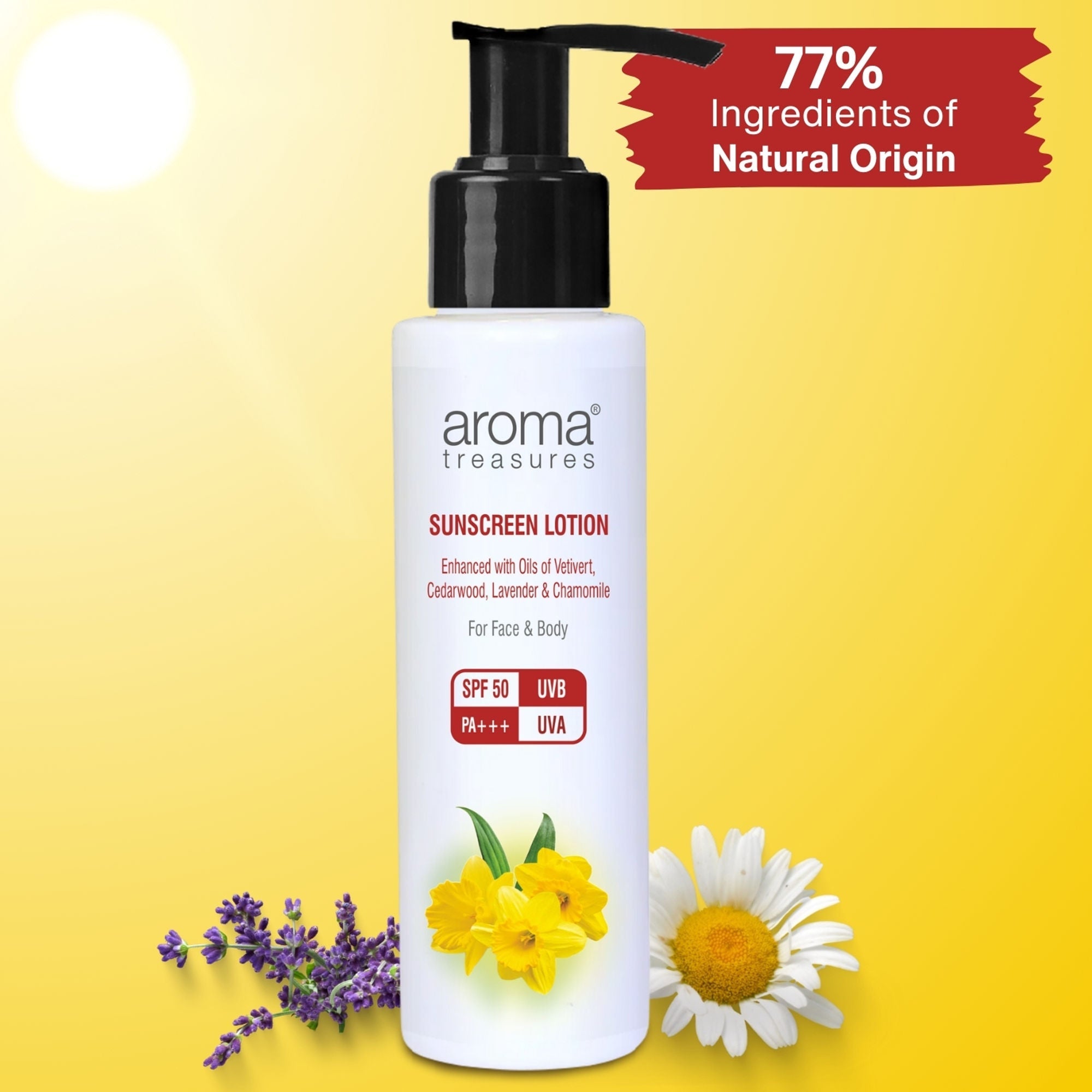 Aroma Treasures Sunscreen Lotion Spf 50 Pa+++ Uvb Uva - Distacart