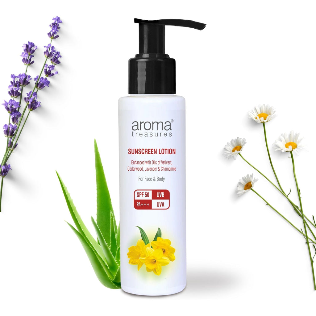 Aroma Treasures Sunscreen Lotion Spf 50 Pa+++ Uvb Uva - Distacart