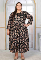 Monjolika Fashion Rayon Printed Black Designer Kurti - Distacart