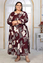 Monjolika Fashion Rayon Printed Wine Designer Kurti - Distacart