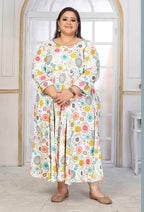 Monjolika Fashion Rayon Printed White Designer Kurti - Distacart