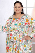 Monjolika Fashion Rayon Printed White Designer Kurti - Distacart