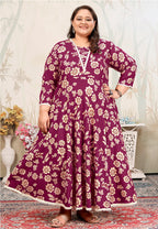 Monjolika Fashion Wine Ceremonial Rayon Designer Kurti - Distacart