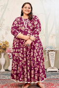 Monjolika Fashion Wine Ceremonial Rayon Designer Kurti - Distacart