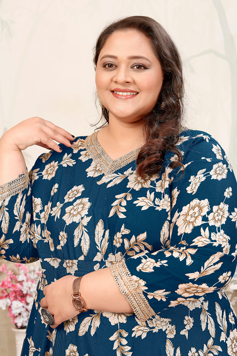 Monjolika Fashion Morpeach Ceremonial Rayon Designer Kurti - Distacart