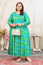 Monjolika Fashion Aqua Blue Ceremonial Rayon Designer Kurti - Distacart