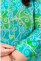 Monjolika Fashion Aqua Blue Ceremonial Rayon Designer Kurti - Distacart
