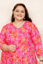 Monjolika Fashion Pink Ceremonial Rayon Designer Kurti - Distacart