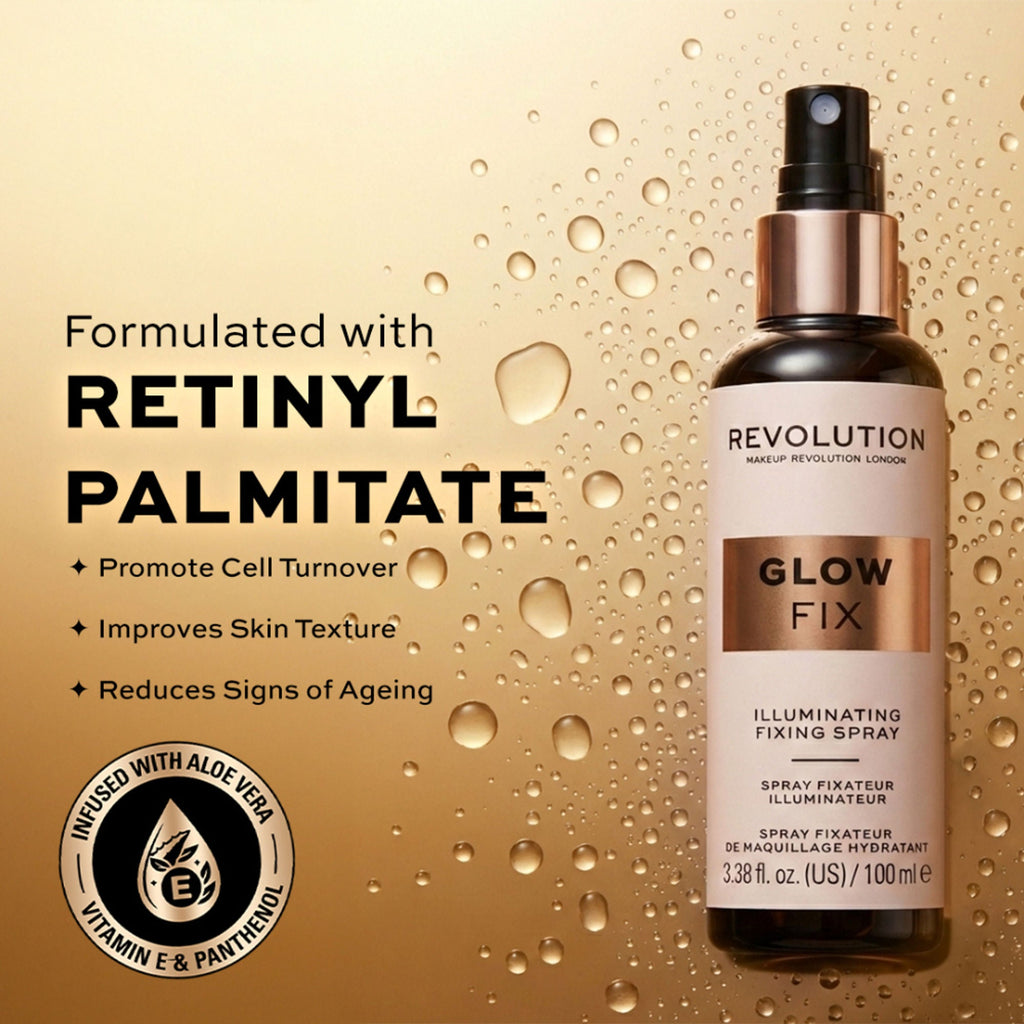 Makeup Revolution Glow fix Illuminating Fixing Spray - Distacart