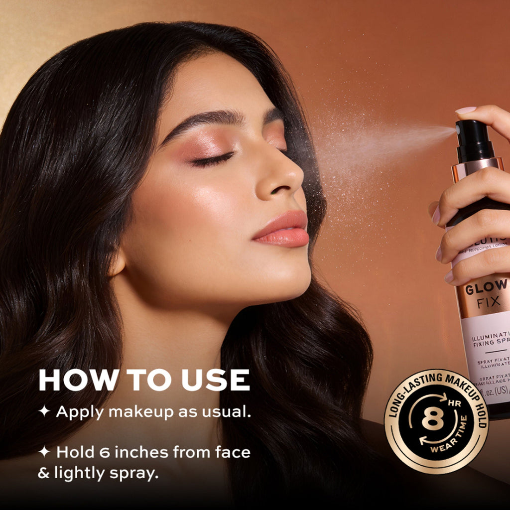 Makeup Revolution Glow fix Illuminating Fixing Spray - Distacart