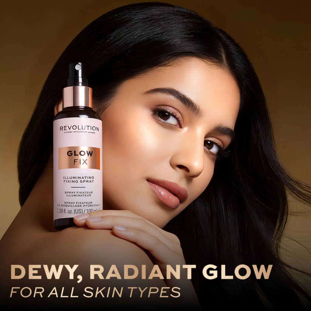 Makeup Revolution Glow fix Illuminating Fixing Spray - Distacart