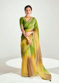 Monjolika Fashion Multi Colour Organza Tissue Sequins Embroidery Handwork Wedding Wear Saree