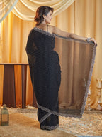 kasee Beads and Stones Silk Blend Saree - Distacart