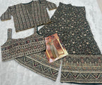 Anaita D Green Georgette Stitched 3 Piece Set With Embroidery Zarkan Work
