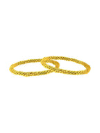 Gold-Plated Alloy Golden Wire Design Bangle Set - The Pari - Distacart