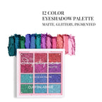 CUFFS N LASHES X The Shystyles Palette 12 Color Mini Palette - Glitter Heart 2