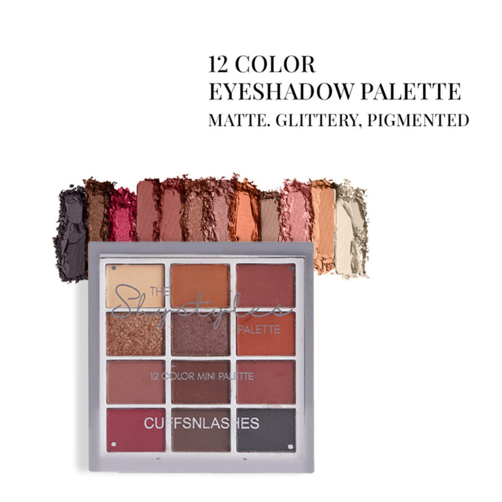 CUFFS N LASHES X The Shystyles Palette 12 Color Mini Palette - Nancy Nude