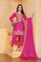 Joban Fashion Pink Silk Embroidered Dhoti Dhoti Set - Distacart