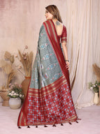 Aastha Fashion Grey Soft Silk Weaving Saree - Distacart