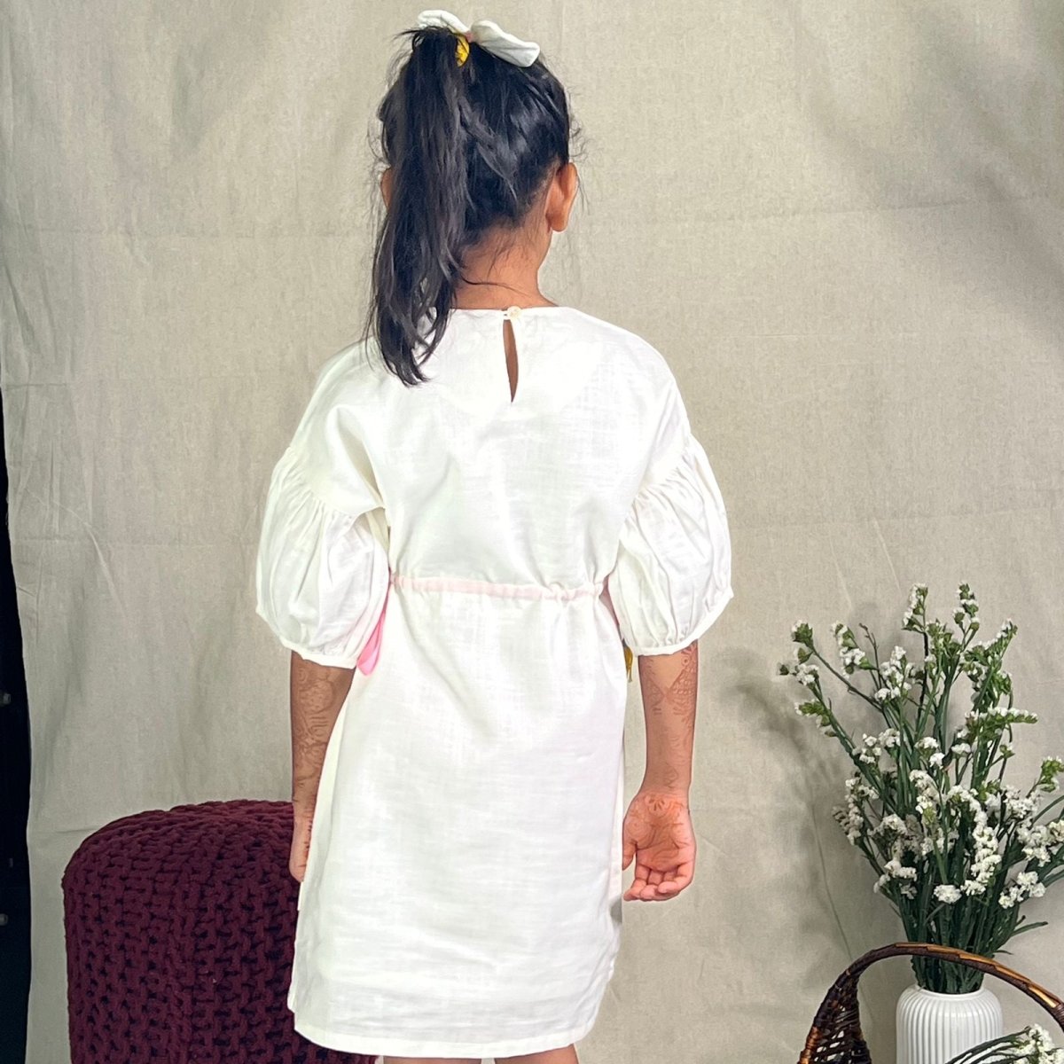 ArthLife Off-White Donuts Embroidered Dress