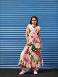 Tikhi Imli Floral Printed Poly Crepe Saree - Distacart