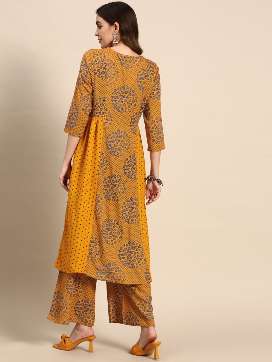 All About You Women Printed Regular Kurta with Palazzos