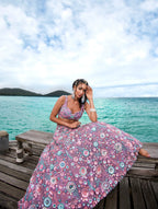 House of Panchhi Mauve Net Sequins, Mirror And Thread Embroidery Lehenga Choli & Dupatta