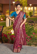 Monjolika Fashion Dark Pink Color Dola Silk Gharchola Design Rich Pallu Work Saree
