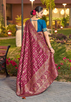 Monjolika Fashion Dark Pink Color Dola Silk Gharchola Design Rich Pallu Work Saree