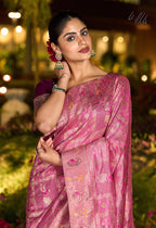 Monjolika Fashion Light Pink Color Dola Silk Gharchola Design Rich Pallu Work Saree