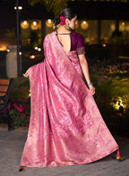 Monjolika Fashion Light Pink Color Dola Silk Gharchola Design Rich Pallu Work Saree