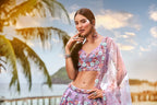 House of Panchhi Mauve Net Sequins & Zarkan Embroidery Lehenga Choli & Dupatta