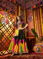 Monjolika Fashion Traditional Printed Black Gajji Silk Lehenga Choli For Navratri - Distacart