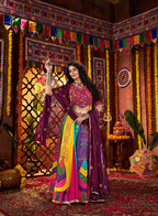 Monjolika Fashion Colorful Gajji Silk Navratri Lehenga Choli With Mirror Work - Distacart