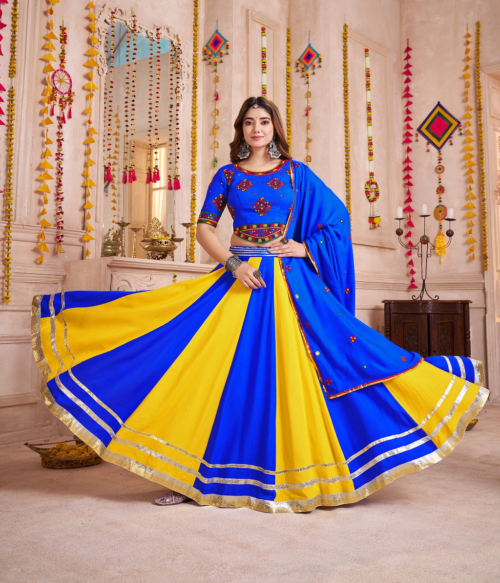 Monjolika Fashion Multicolor Viscose Cotton Navratri Chaniya Choli For Festival - Distacart