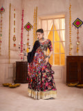 Monjolika Fashion Black Viscose Cotton Navratri Lehenga Choli With Kutchi Patch & Mirror Work - Distacart