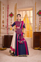 Monjolika Fashion Viscose Cotton Multi-Color Embroidery Navratri Lehenga Choli - Distacart
